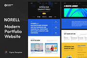 Norell – Portfolio Website UI Figma, an UI Kit Template by peterdraw (Thumbnail 1 of 7)