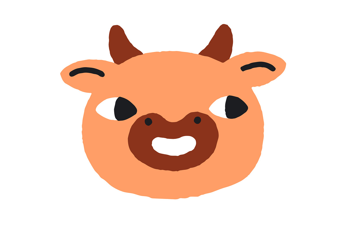 Happy, funny animal heads, comic set, an Animal Illustration by Good Studio (Photo 2 of 9)