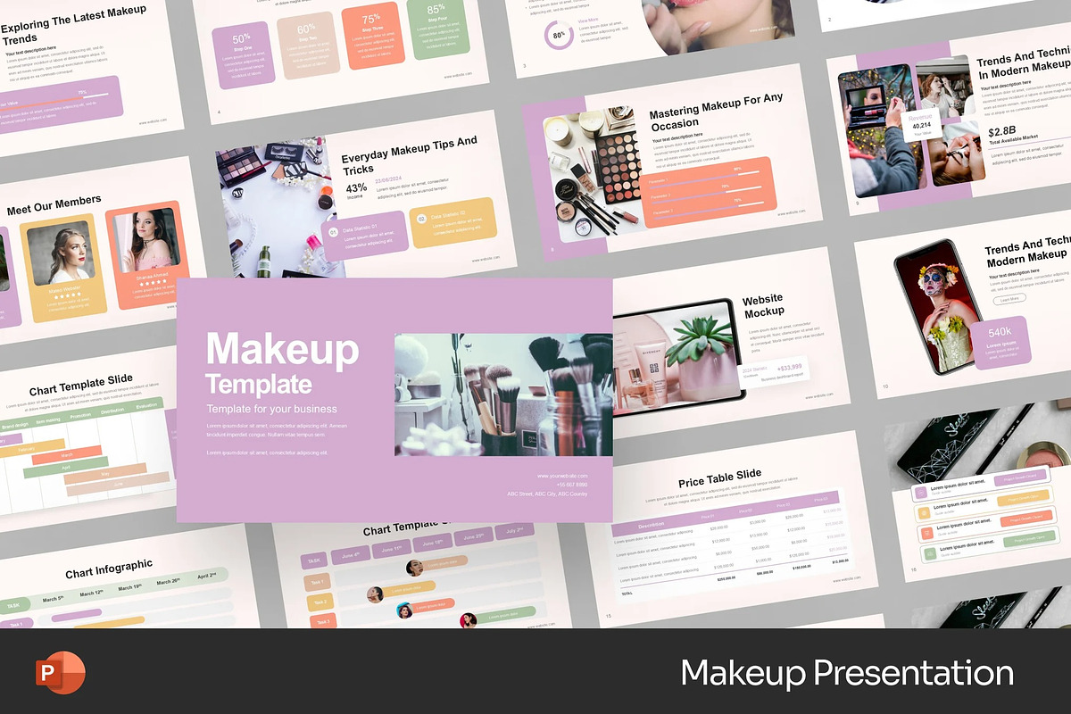 Makeup Skincare Powerpoint, a Presentation Template by Fit-tee (Photo 1 of 2)