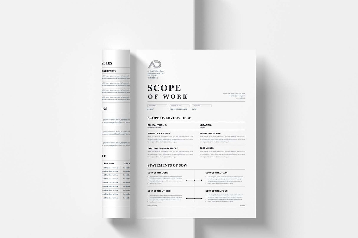 Scope Of Work | MS Word & Indesign, a Stationery Template by design_hut (Photo 7 of 7)