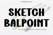 Sketch Ballpoint, a Script Font by FreshTypeINK (Thumbnail 1 of 8)