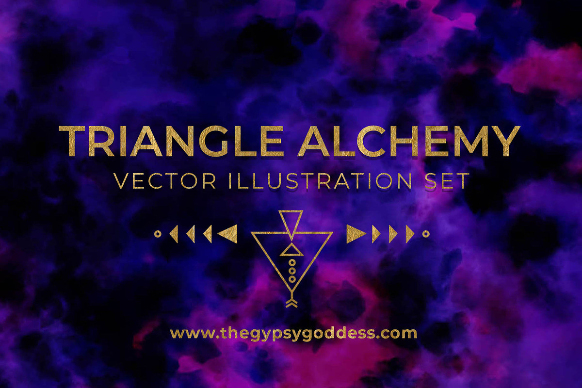 Triangle Alchemy - Vector Set, a Decorative Illustration by The Gypsy Goddess (Photo 1 of 10)