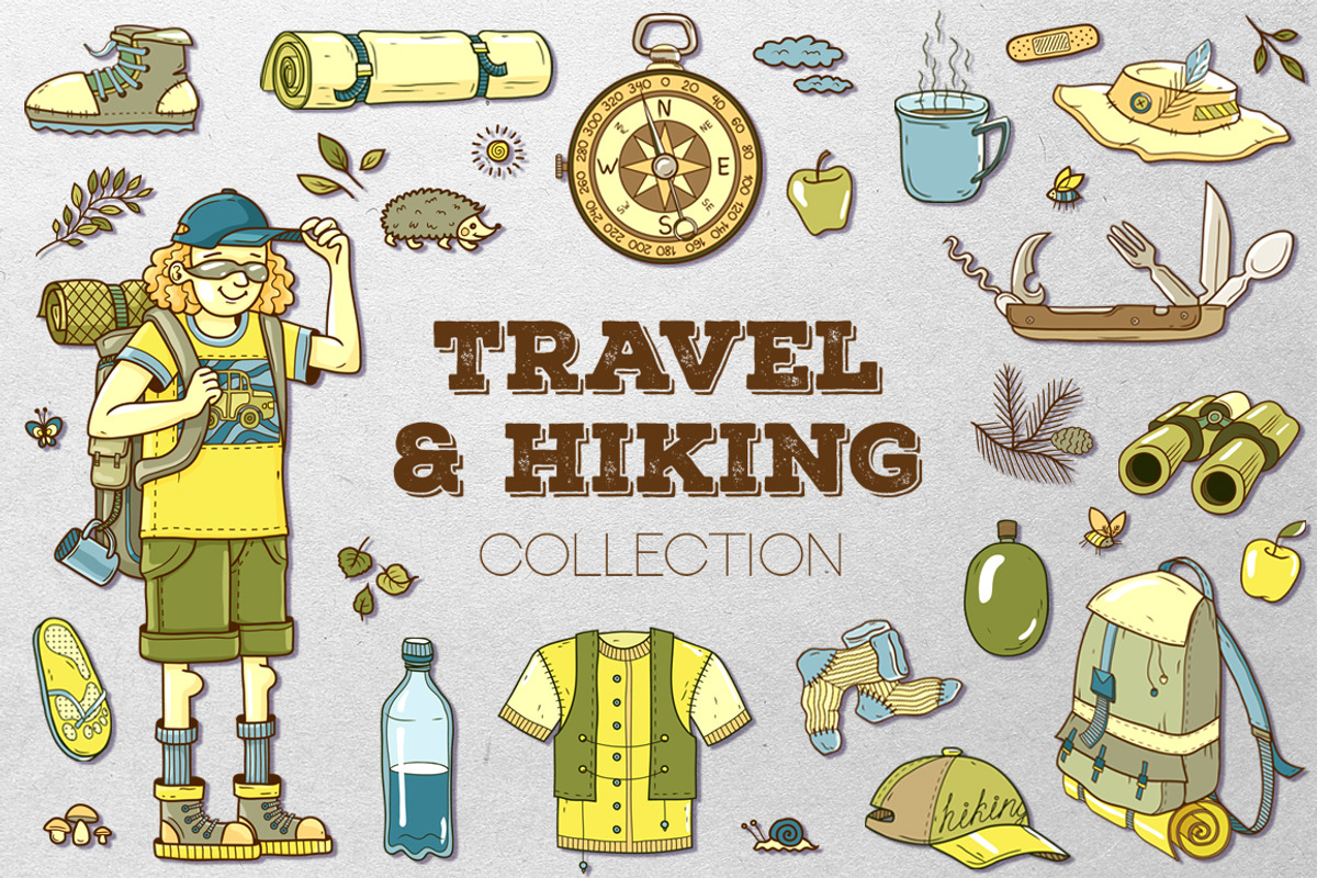 Travel & Hiking collection, an Illustration by Anastasia Koba (Photo 1 of 9)