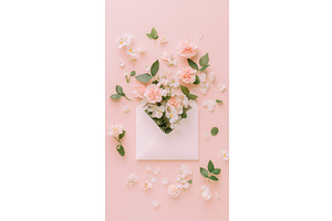 Envelope flowers on pastels, an Object Illustration by Beautiful things