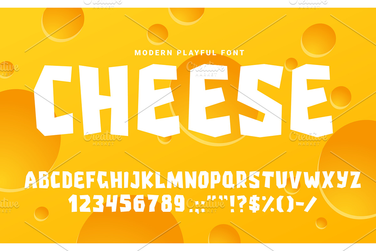 Cheese rough fun font, a Decorative Illustration by Buch&Bee