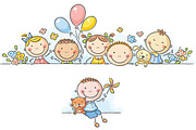 Cartoon kids frames and borders set, a Person Illustration by Bubert Art (Thumbnail 6 of 13)