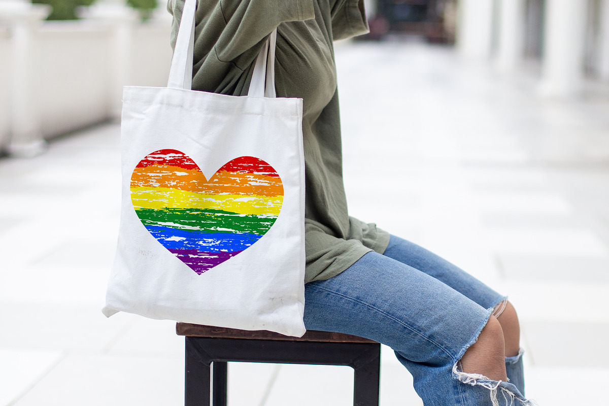 LGBT Pride Flags, Rainbow Heart Flag, an Object Graphic by jelisua88 (Photo 5 of 5)