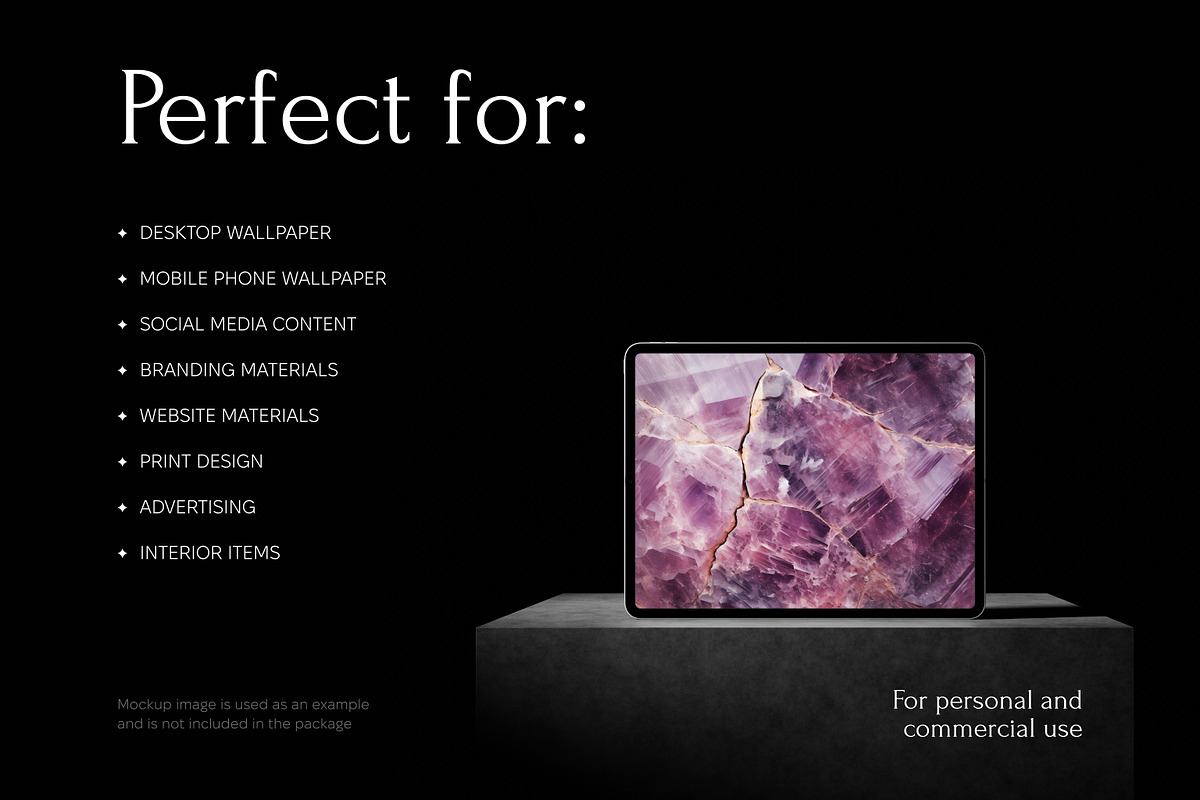 Lepidolite gemstone wallpaper pack, a Wallpaper Graphic by existacial (Photo 4 of 4)