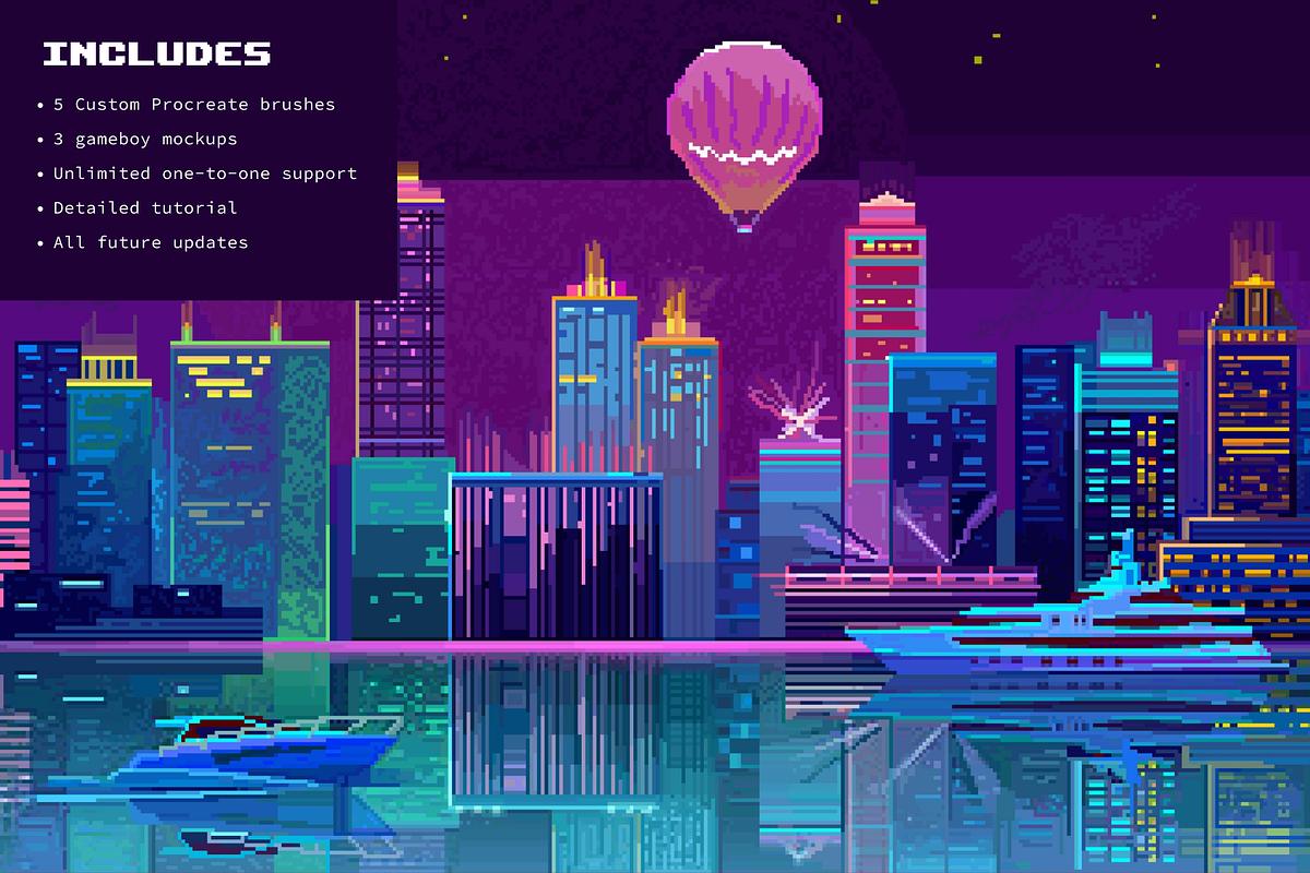 PIXA: Procreate Pixel Brushes, a Brush Add-On by Delightful Design (Photo 2 of 6)