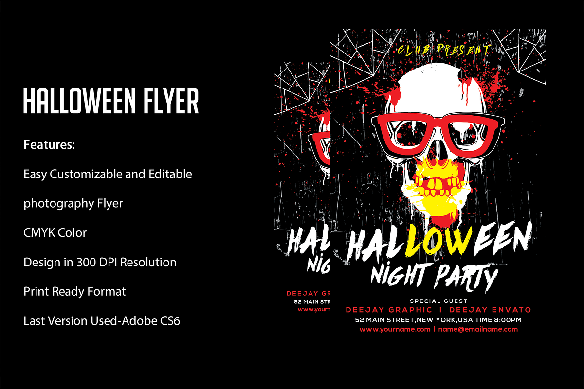Halloween Flyer, a Flyer Template by VaaniDesigns (Photo 1 of 3)