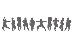 Female fashion silhouette figure