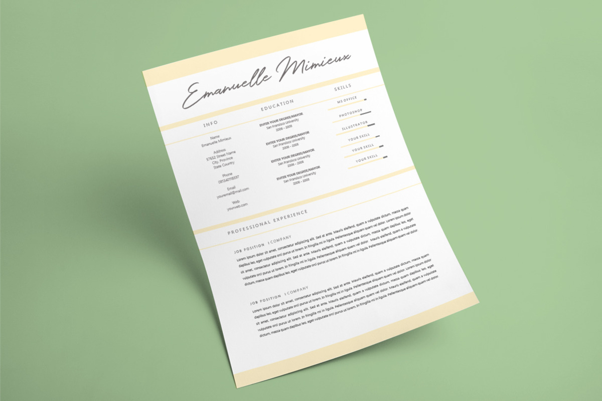 Elegant MS Word Resume Template, a Resume Template by Rustype (Photo 4 of 6)