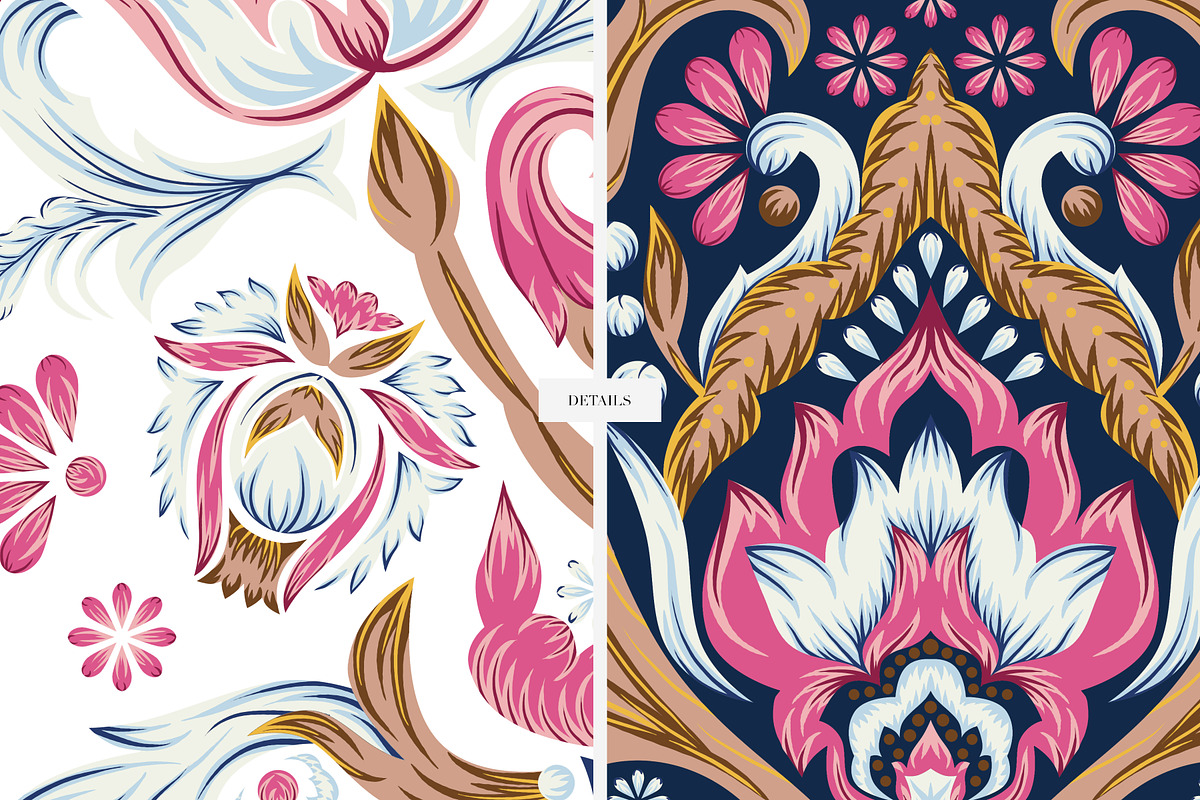 Blush Petaline Traditional Patterns, a Pattern Graphic by LEAFure (Photo 6 of 9)