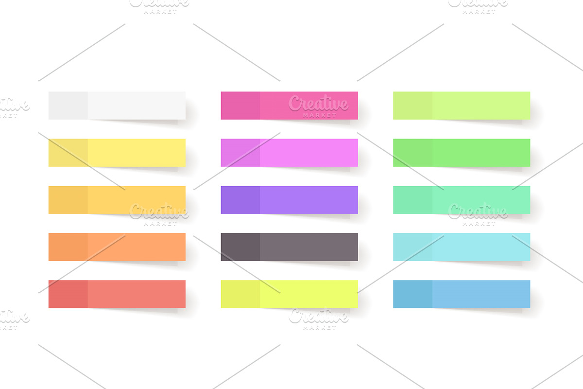 realistic bright page markers in set, an Object Illustration by IfH
