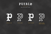 Pueblo Blackletter - 4 Styles, a Script Font by Millieangelo (Thumbnail 2 of 8)