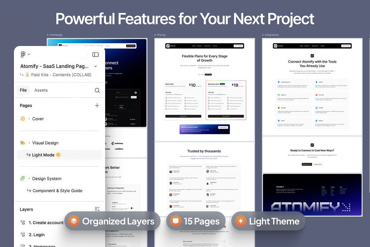 Atomify - SaaS AI Landing Page Kit preview 3