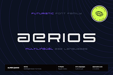Aerios Futuristic Font Family