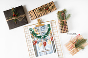 Christmas Cards Clipart Set, a Seasonal Illustration by Leonaa art (Thumbnail 9 of 10)