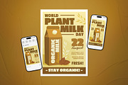 World Plant Milk Day Event Flyer Set, a Flyer Template by The Good Store (Thumbnail 1 of 2)