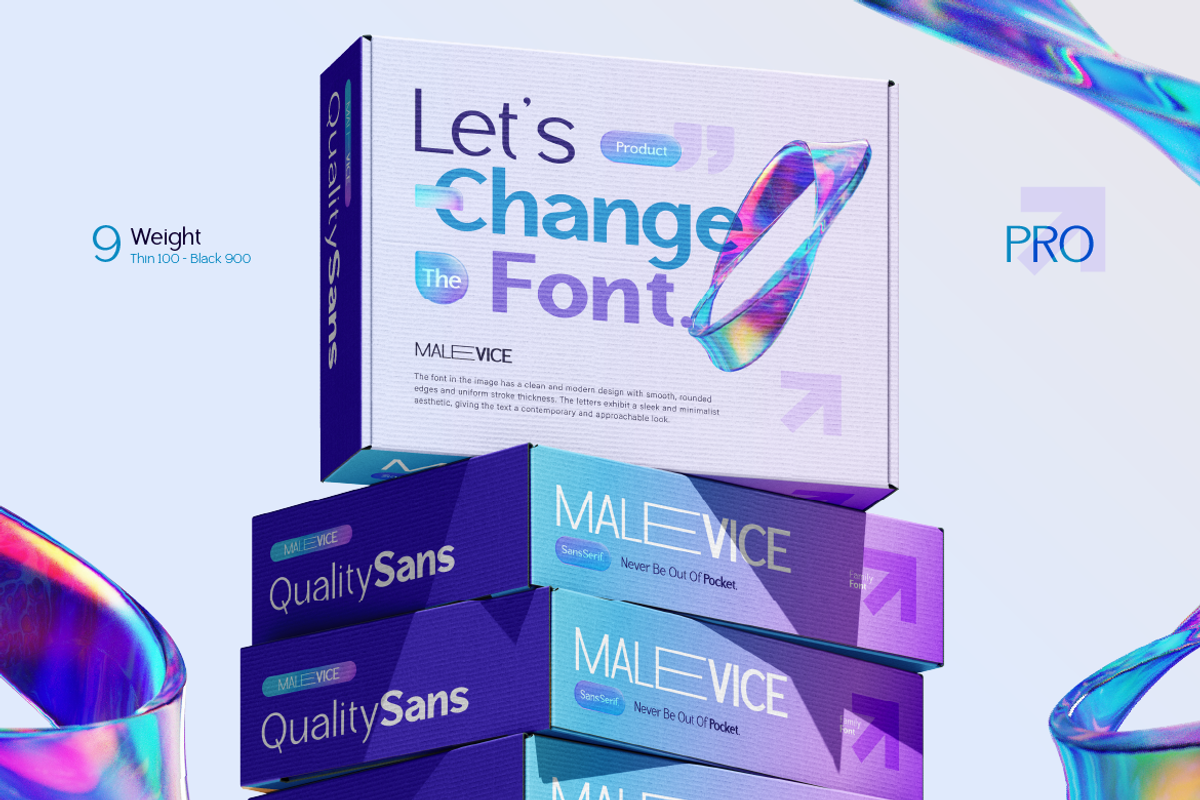 Malevice Pro | 9 Weight, a Sans Serif Font by Burntilldead (Photo 8 of 13)