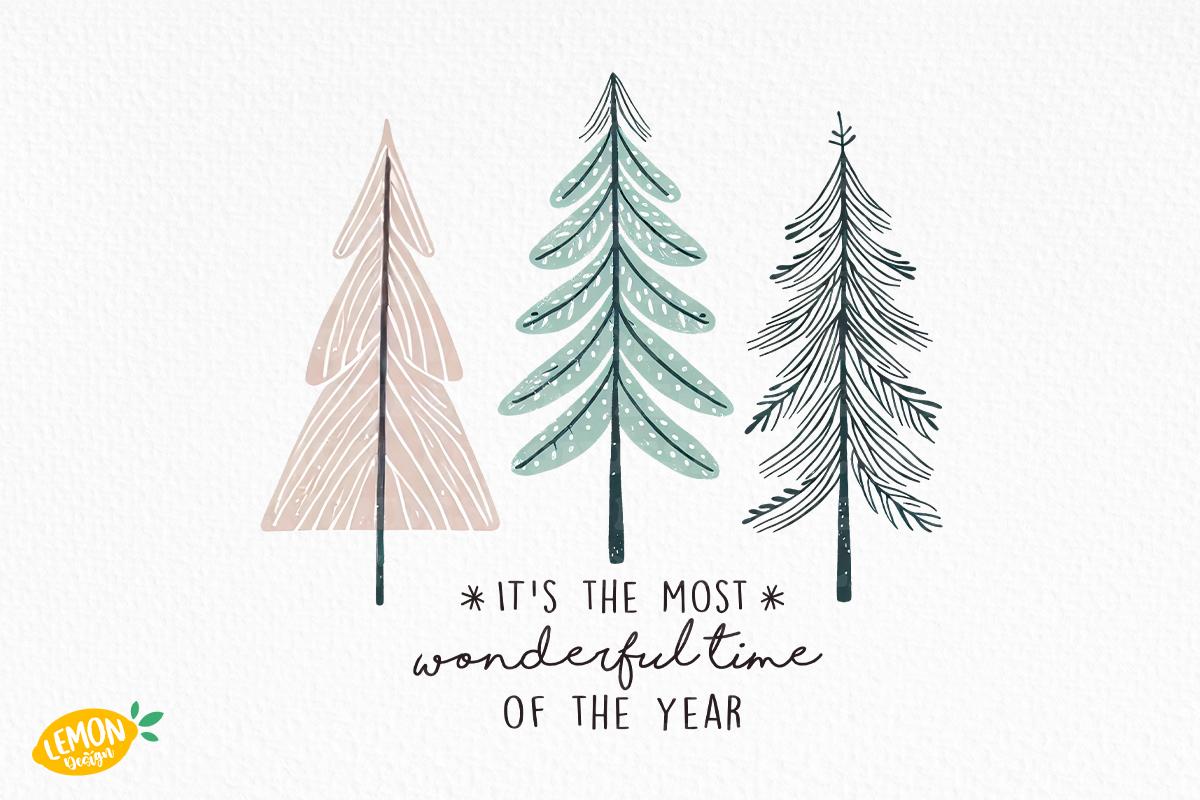 Boho Christmas Trees PNG Bundle, a Seasonal Illustration by LemonDesign (Photo 3 of 12)