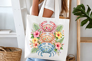 Floral Crab Coastal Summer Beach PNG, a Transportation Illustration by Digital Artistic99 (Thumbnail 6 of 8)