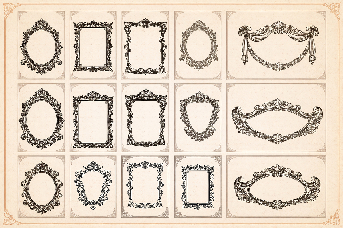 30 High Frames Illustrations, a Decorative Illustration by Rasgood (Photo 6 of 9)