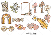Groovy Retro Daisy Clipart Bundle, a Graphic by Murphy & Frank (Thumbnail 3 of 9)