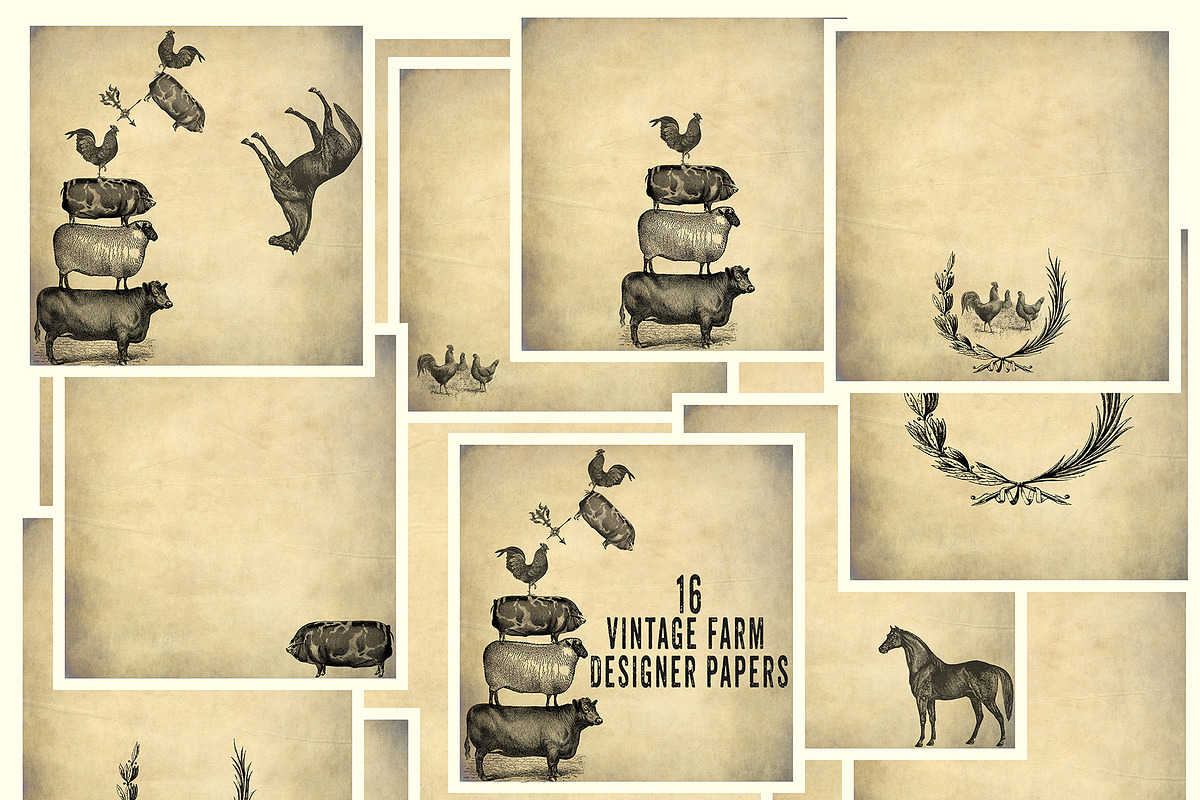 Vintage Farm Background Papers preview 2