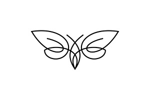 Butterfly Lineart Logo