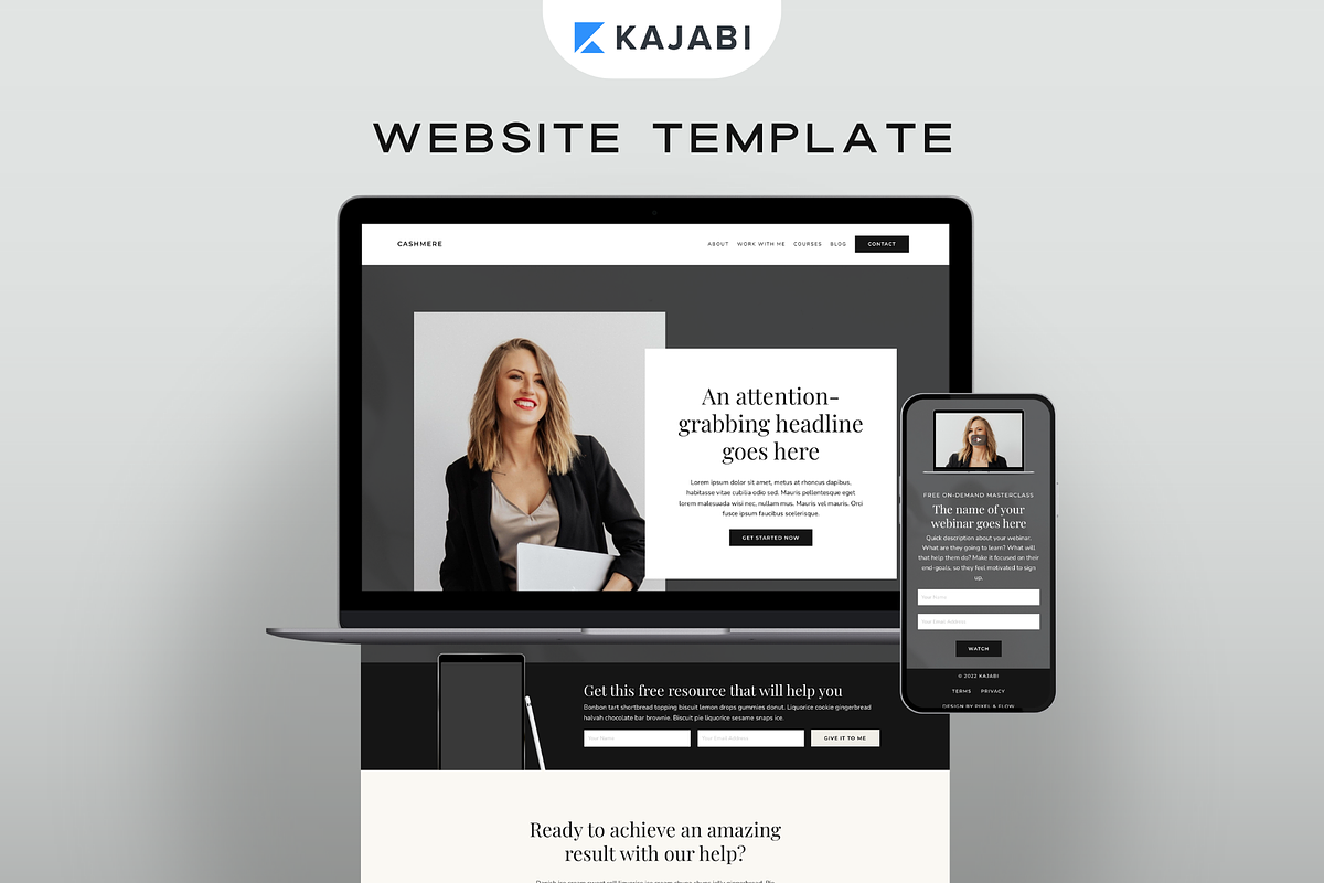 Kajabi Website Theme, a Landing Page Template by Pixel & Flow (Photo 1 of 9)