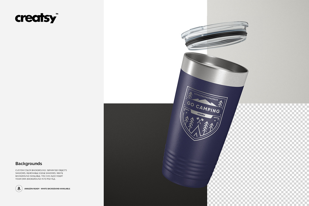 20oz Stainless Steel Tumbler Mockup, a Cups & Container Mockup by creatsy5 (Photo 15 of 17)