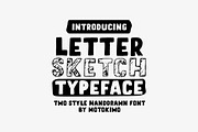 Letter Sketch - Hand Drawn Typeface, a Font by Motokiwo (Thumbnail 1 of 7)