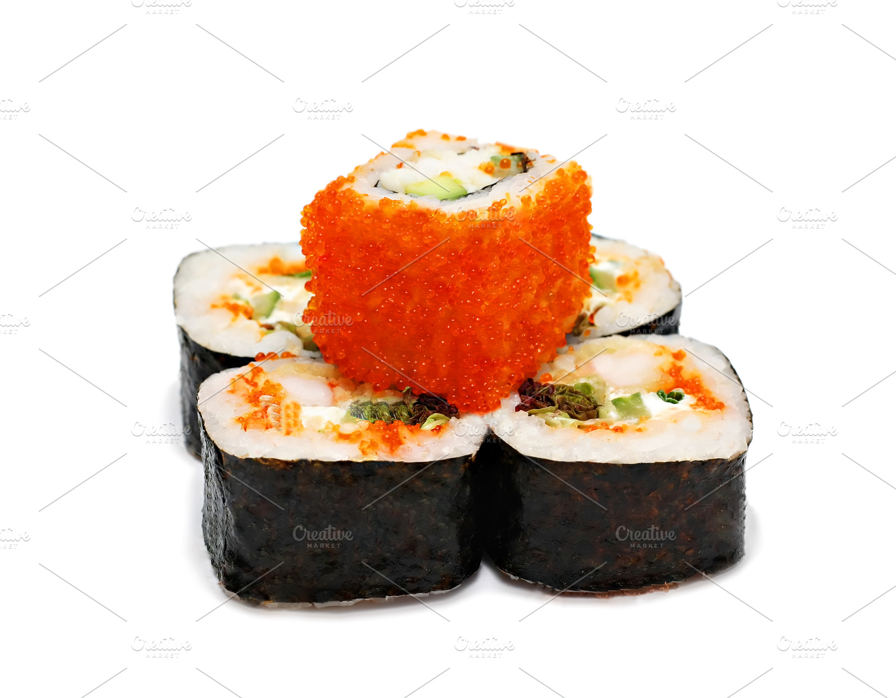Sushi rolls, a Photo by saiko3p