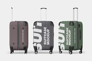 Travel Suitcase Mockup Set