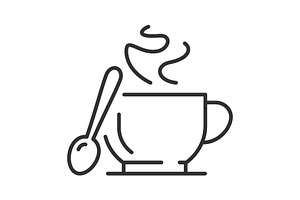 Cup Coffee Or Tea Icon, Hot Drink