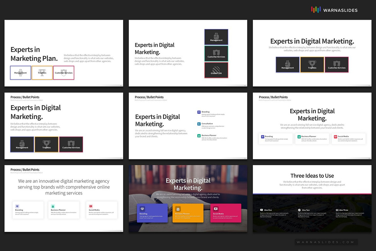 3 Bullet Points PowerPoint Templates, a Presentation Template by Warna Works (Photo 6 of 24)