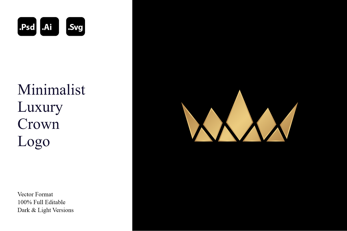 Minimalist Luxury Crown Logo, a Branding & Logo Template by Luxury Logos (Photo 1 of 4)