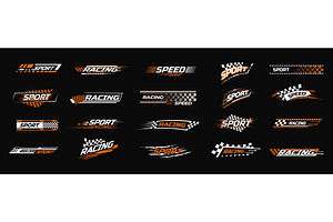 Racing sport decal. Speed sticker, an Object Illustration by winwin.art