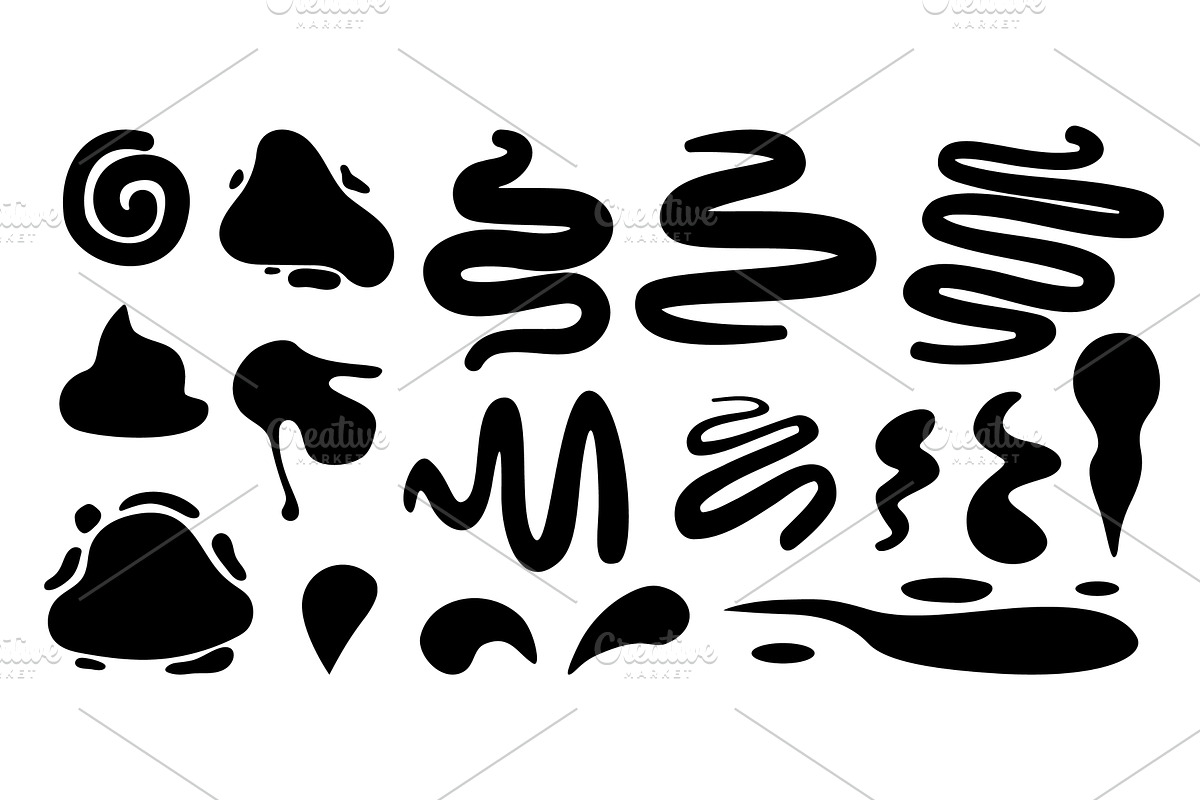 Black drops, liquid stripes and, an Illustration by LadadikArt
