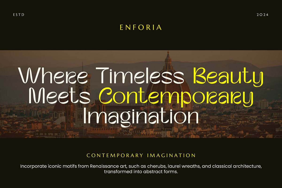Enforia - Classic Display Font, a Sans Serif Font by Salamahtype (Photo 4 of 8)