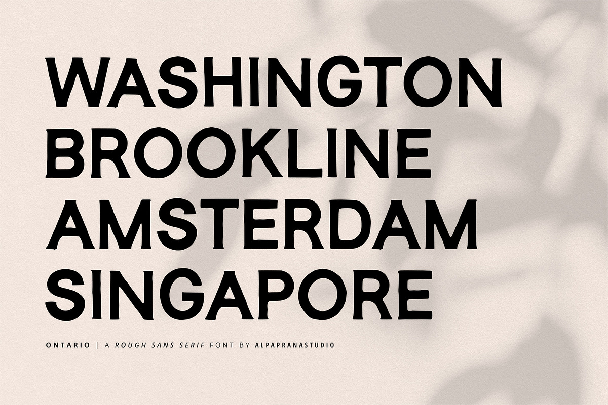 Ontario - Rough Sans Font, a Sans Serif Font by Alpaprana (Photo 5 of 10)