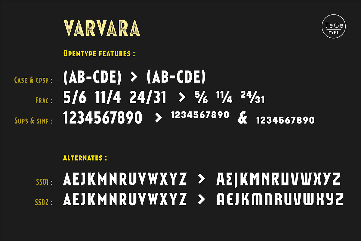 Varvara, a Sans Serif Font by TeGeType foundry (Photo 7 of 8)