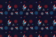 Fourth of July Seamless Pattern, a Pattern Graphic by IFBdesign (Thumbnail 2 of 4)