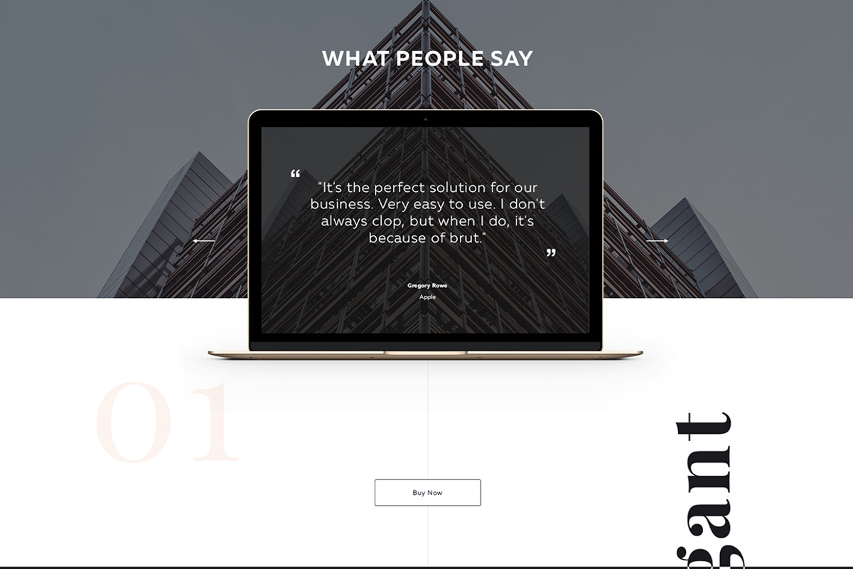Brut Landing Page, a HTML Template by itmeo (Photo 7 of 8)
