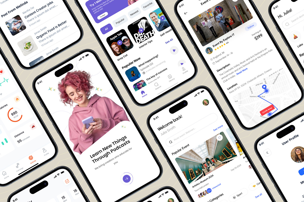 6 in 1 - Multipurpose App UI Kit, an App Template by Zee UI (Photo 2 of 5)