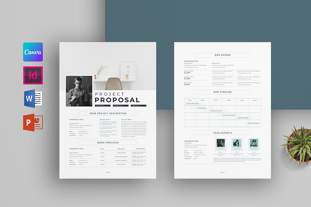Proposal Bundle | MS Word & Indesign, a Stationery Template by obayes (Photo 14 of 16)