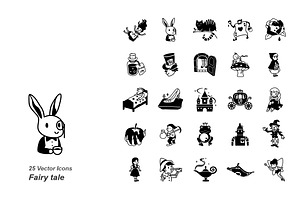 Fairy tale vector icons