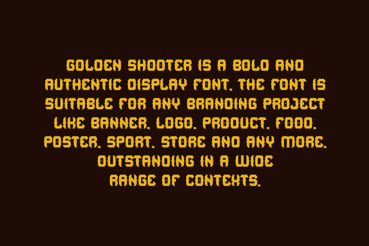 Golden Shooter - Condensed & Artdeco, a Serif Font by QR Design Studio (Photo 4 of 6)