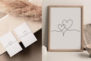 One Line Heart Clipart